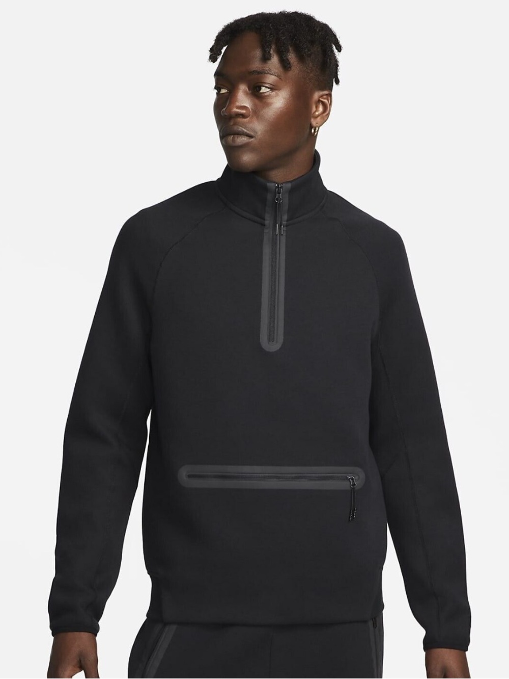 NWT Nike Black Tech Fleece 1/2-Zip Sweatshirt